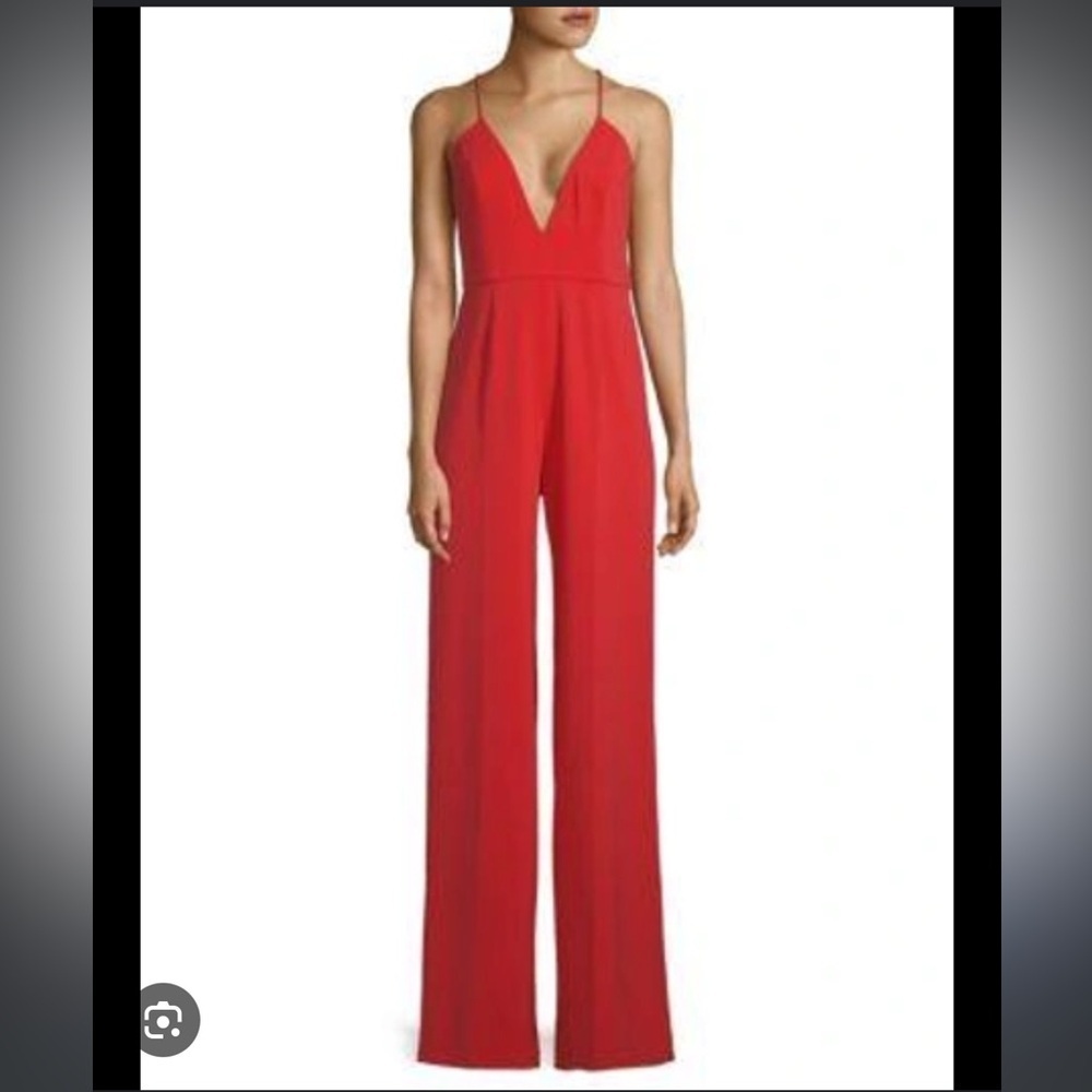 Jay Godfrey Lysa wide-leg jumpsuit in red